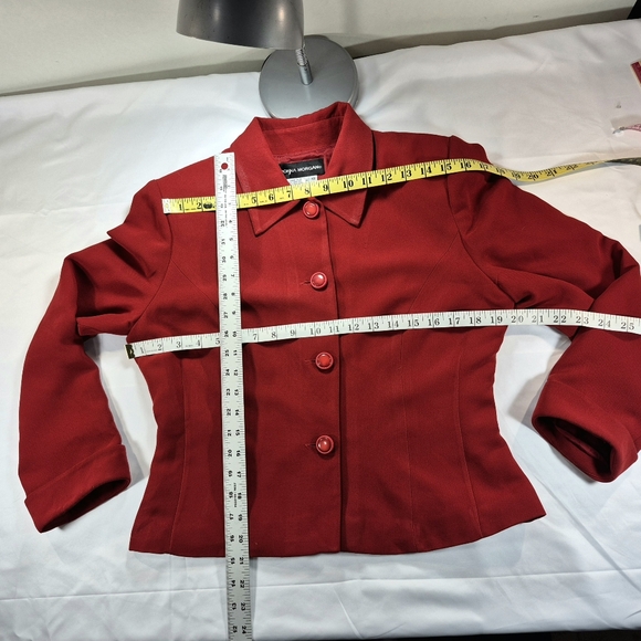 Vintage Donna Morgan Red Skirt Suit Set Business Career Casual Size 10 - Picture 8 of 16